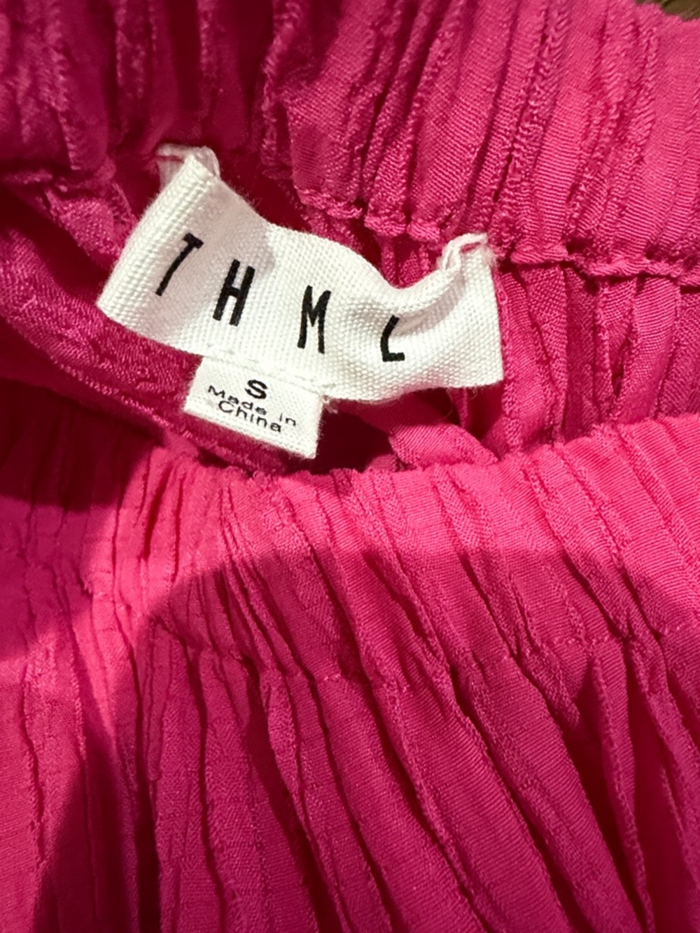 THML Tropical Destination Tiered One-Shoulder Pink Maxi Dress with Cutout - Picture 8 of 9
